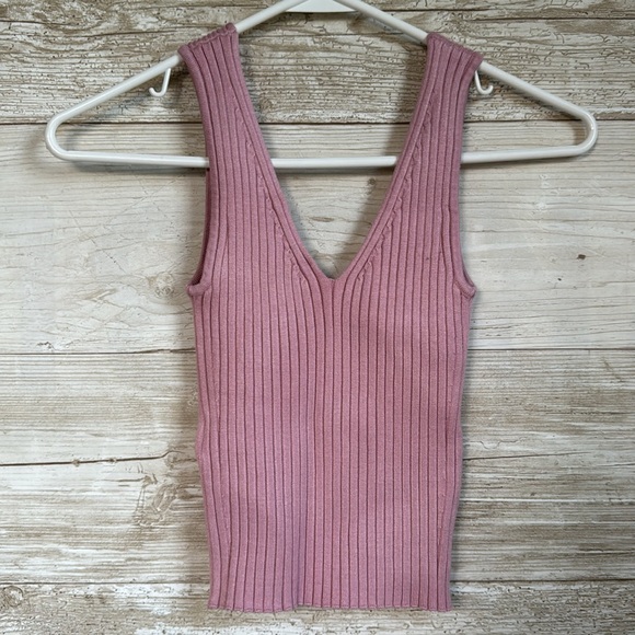 Madewell Ribbed V-Neck Tank Top Size XXS - Picture 4 of 4